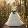 Ethereal Garden Lace Tulle Wedding Gown