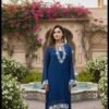 Royal Blue Embroidered Straight Kurta Set