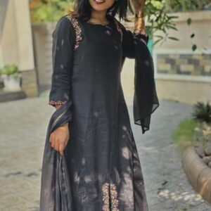 Embroidered Straight-Cut Salwar Suit with Dupatta